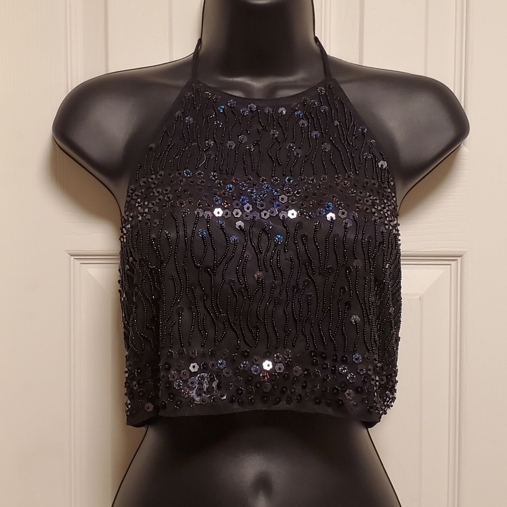 Beaded Halter Top/Large/NWOT